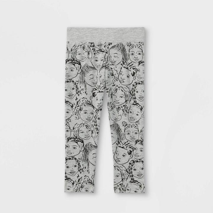 Well Worn Black History Month Infant Faces Leggings - Gray