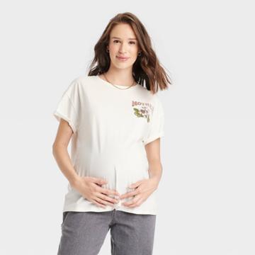 Short Sleeve Mother Nature Graphic Maternity T-shirt - Isabel Maternity By Ingrid & Isabel Cream