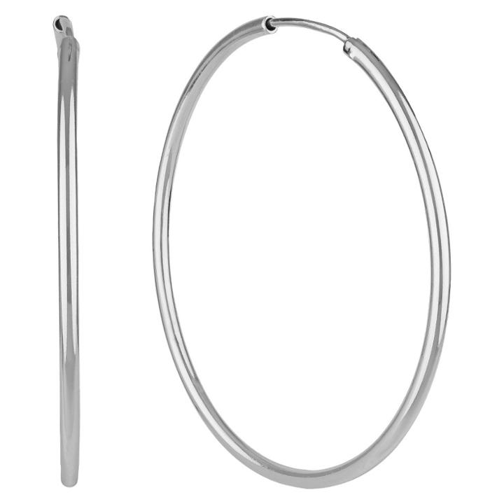 Target Women's Silver Plated Endless Hoop Earring -