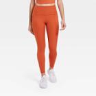 Women's Sculpted Linear Laser Cut High-waisted 7/8 Leggings 25 - All In Motion Bright Orange