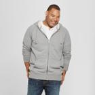 Men's Big & Tall Long Sleeve Light Weight French Terry Full Zip Hooded Sweatshirt - Goodfellow & Co Gray