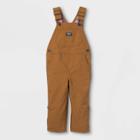 Oshkosh B'gosh Toddler Boys' Plaid Lining Overalls - Brown