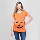 Maternity Short Sleeve Pumpkin T-shirt - Isabel Maternity By Ingrid & Isabel Orange