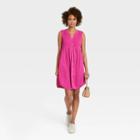 Women's Sleeveless Smocked Button-down Dress - Knox Rose Berry Punch
