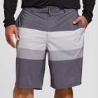 Target Men's Big & Tall Striped 10.5 Triton Hybrid Swim Shorts - Goodfellow & Co Black