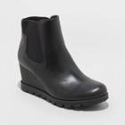 Women's Linda Wedge Chelsea Boots - Universal Thread Black