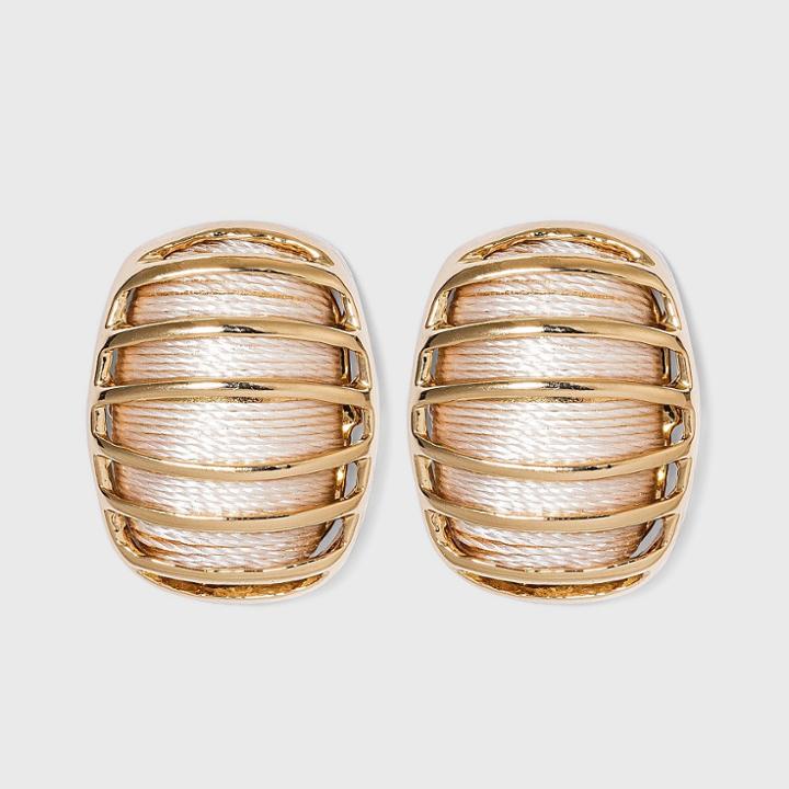 Sugarfix By Baublebar Two-tone Dome Stud Earrings - White