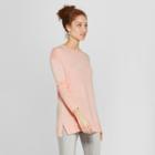 Women's Crew Neck Luxe Pullover Sweater - A New Day Pink