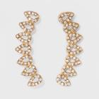 Sugarfix By Baublebar Ear Crawlers With Crystal Earrings - Gold, Girl's