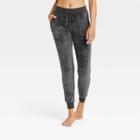 Women's Cozy Fleece Lounge Jogger Pants - Stars Above Charcoal Gray