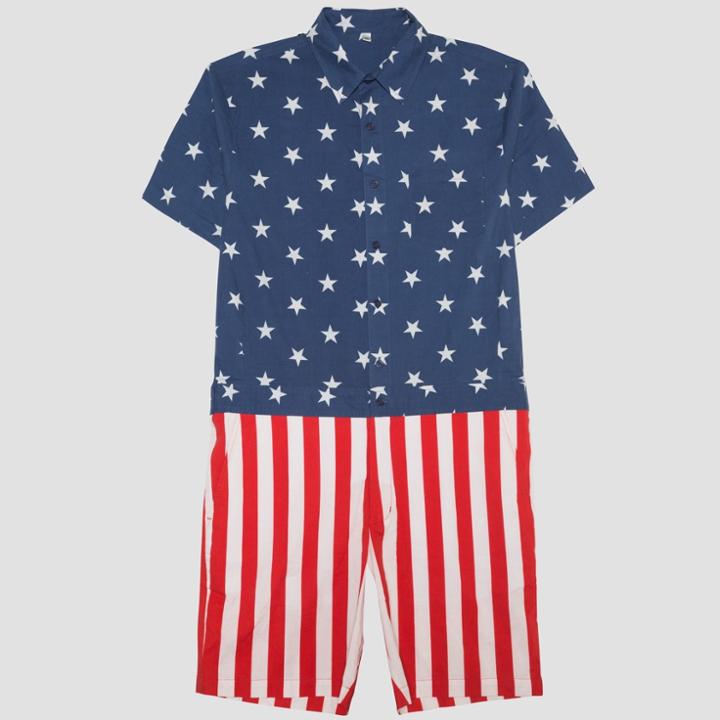 Target Well Worn Men's Americana Romper - Red/blue/white S,