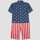 Target Well Worn Men's Americana Romper - Red/blue/white S,