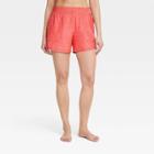Women's Mid-rise Knit Shorts 5 - All In Motion Heathered Red