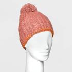 Women's Cable Beanie With Pom - Universal Thread Pink