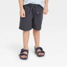 Toddler Boys' Woven Pull-on Shorts - Cat & Jack Charcoal Gray