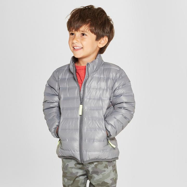 Toddler Boys' Puffer Jacket - Cat & Jack Gray