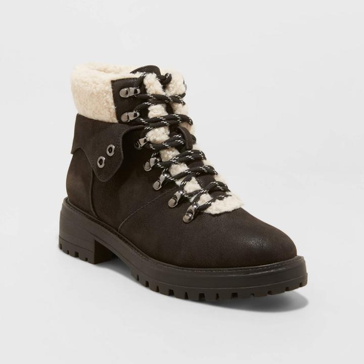 Women's Cam Hiking Ankle Boots - Universal Thread Black