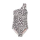 Asymmetrical One Shoulder One Piece Maternity Swimsuit - Isabel Maternity By Ingrid & Isabel Leopard Print
