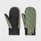 Women's Polyshell Flip Top Mittens - All In Motion Olive