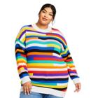 Women's Plus Size Mix Stripe Sweater - Lego Collection X Target