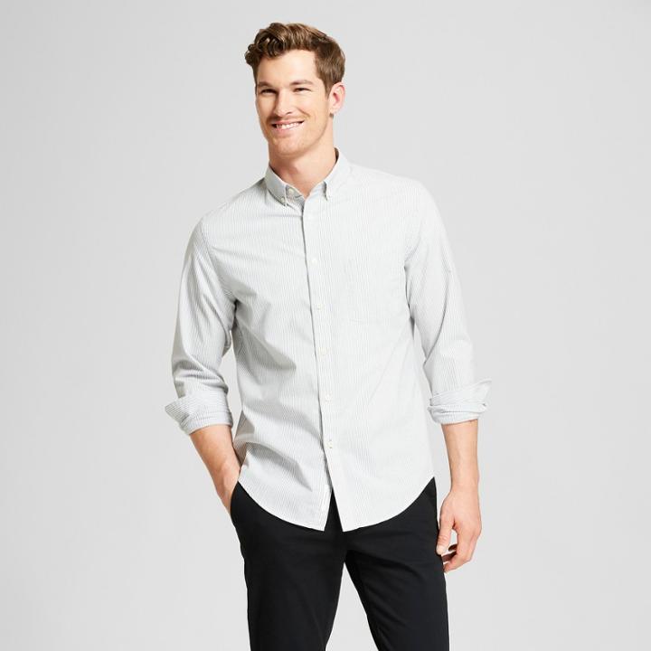 Men's Standard Fit Long Sleeve Northrop Button-down Shirt - Goodfellow & Co Molten
