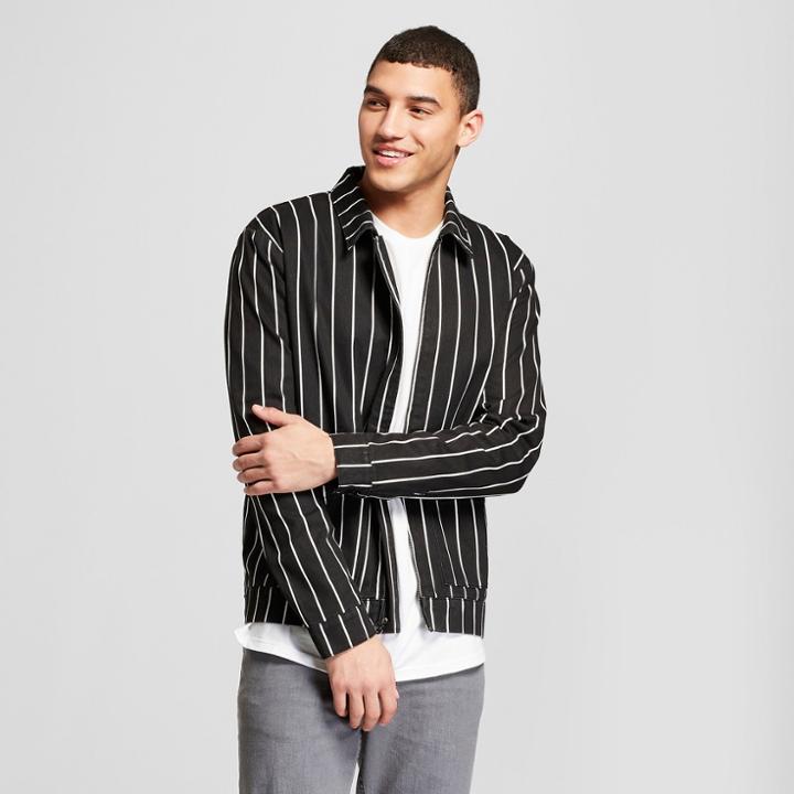 Men's Pinstripe Mechanic Jacket - Jackson Black/white