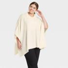 Women's Plus Size Collar Pullover - A New Day Cream One Size, Ivory