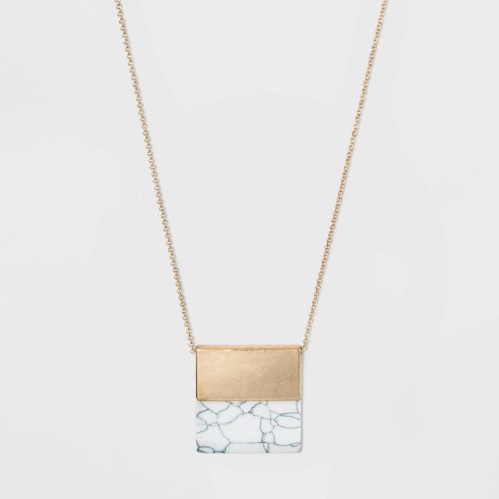 Target Semi Howlite Necklace - Universal Thread Gold,