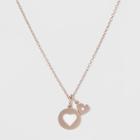 Target Sterling Silver Open Heart Charm Necklace - Rose Gold, Girl's