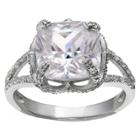 Target Women's Cushion Cubic Zirconia Ring In Sterling Silver (7),