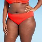 Juniors' Plus Size Textured Hipster Bikini Bottom - Xhilaration Coral