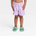 Toddler Boys' Striped Swim Shorts - Cat & Jack Purple