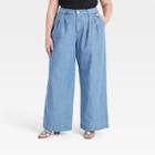 Women's Plus Size High-rise Wide Leg Jeans - Who What Wear Blue