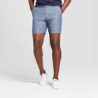 Men's 7 Chambray Linden Flat Front Shorts - Goodfellow & Co Blue Chambray
