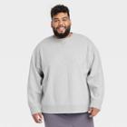 Men's Big & Tall Cotton Fleece Crewneck Sweatshirt - All In Motion Heathered Gray