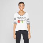 Target Women's Striped Short Sleeve The Bachelor Rose T-shirt - (juniors') White/gray