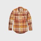 Women's Plaid Long Sleeve Button-down Flannel Shirt - Universal Thread Yellow