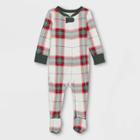 Hearth & Hand With Magnolia Baby Holiday Plaid Union Suit Green/red - Hearth & Hand With