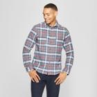 Target Men's Plaid Standard Fit Flannel Long Sleeve Button-down Shirt - Goodfellow & Co Gray