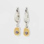 Semi-precious Lilac Hoop Earrings - Universal Thread Yellow