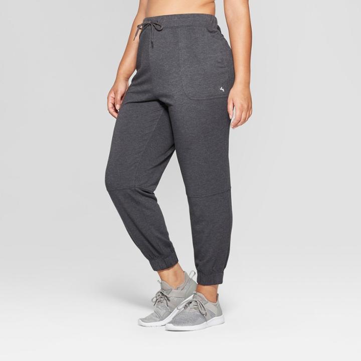 Women's Plus Size Fleece Sweat Pants - Joylab Black