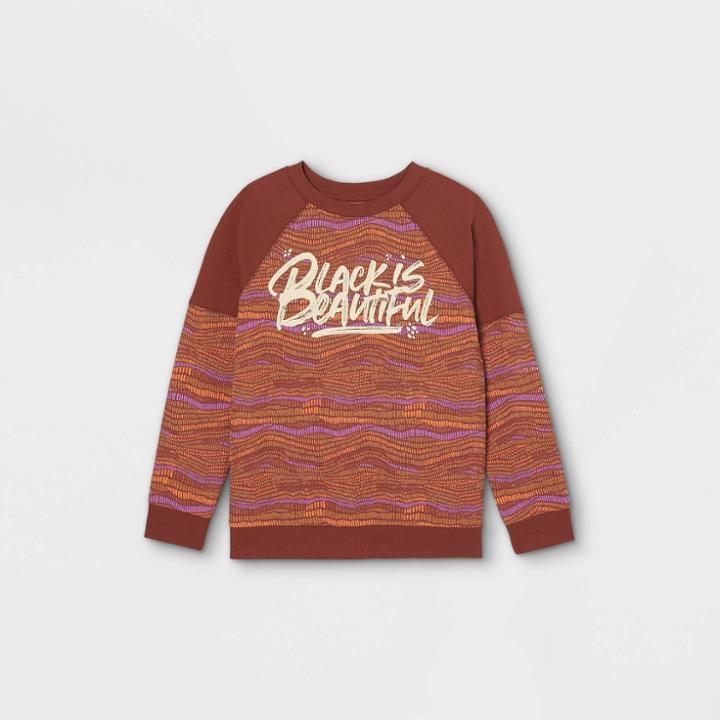 No Brand Black History Month Kids' My Black Is Beautiful Sweatshirt - Brown