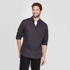 Men's Slim Fit Long Sleeve Northrop Poplin Button-down Shirt - Goodfellow & Co Hematite M, Men's,
