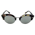 Target Women's Round Sunglasses - Black/green, Black Tropical Floral