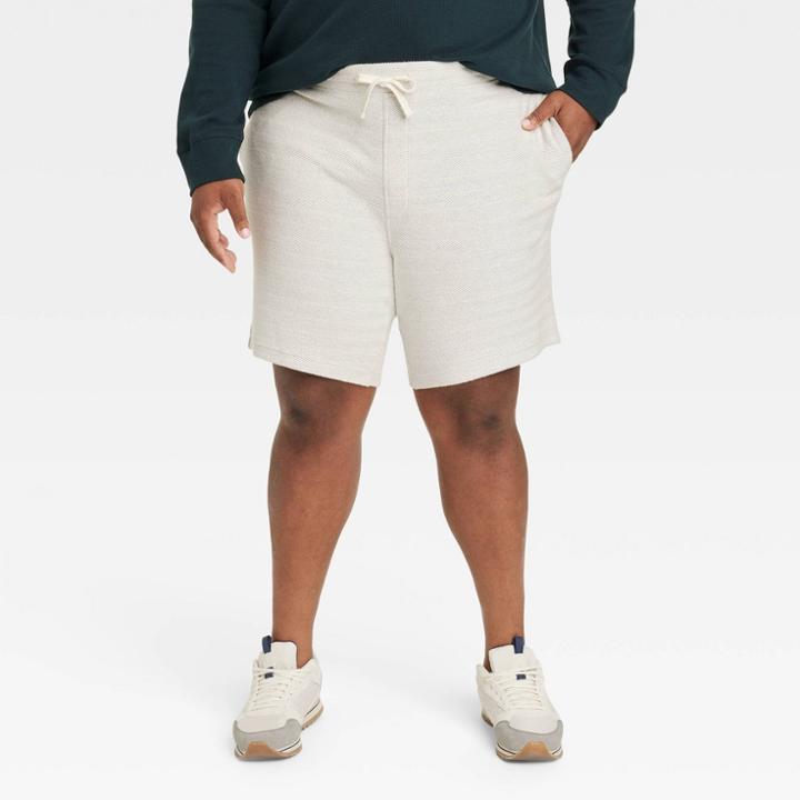 Men's Big & Tall 8.5 Regular Fit Pull-on Shorts - Goodfellow & Co White