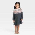 Toddler Girls' Fair Isle Long Sleeve Sweater Dress - Cat & Jack