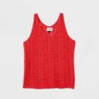 Women's V-neck Sweater Tank Top - Universal Thread Red