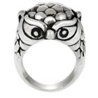 Journee Collection Tressa Collection Women's Owl Ring In Sterling Silver -