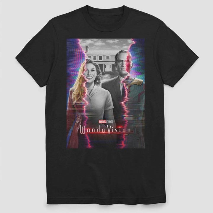 Men's Marvel Wandavision Teaser Poster Short Sleeve Graphic T-shirt - Black