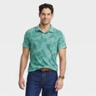 Men's Tie-dye Standard Fit Short Sleeve Collared Polo T-shirt - Goodfellow & Co Green/tie-dye